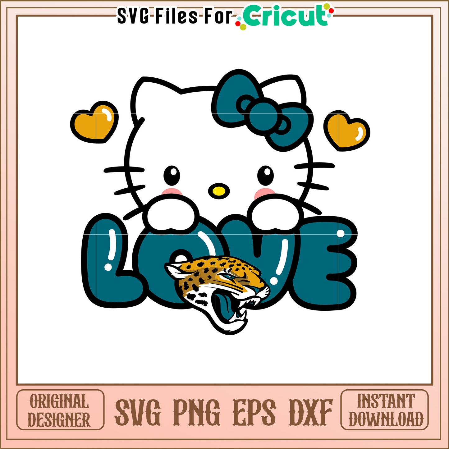 Hello Kitty Jaguar Love SVG