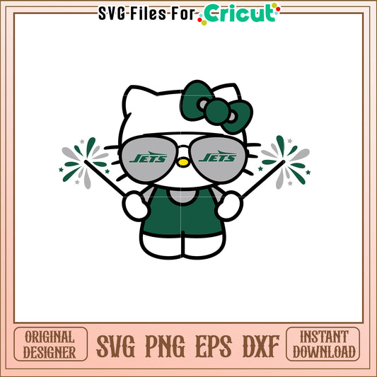 Hello Kitty Jets SVG Design for Cheer Fans