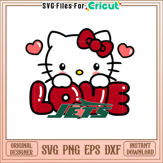 Hello Kitty Jets Valentines SVG Design