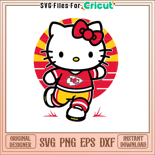 Hello Kitty Kansas City Chiefs SVG Design for Fans