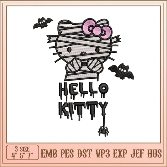 Hello Kitty Mummy Embroidery Design