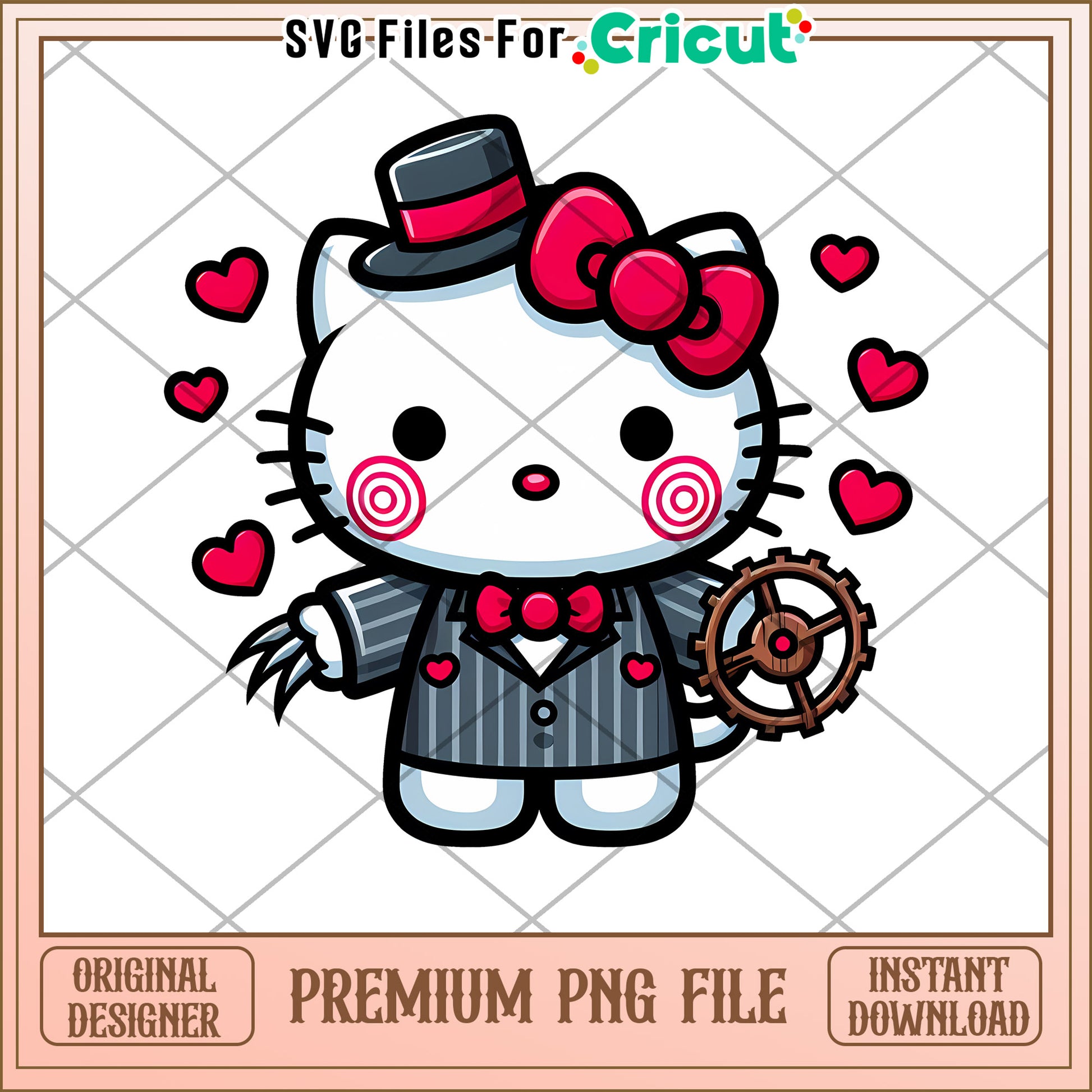 Hello Kitty PNG Jigsaw Design