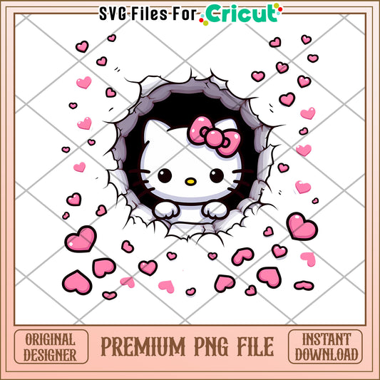 Hello Kitty PNG Valentines Day Cricut