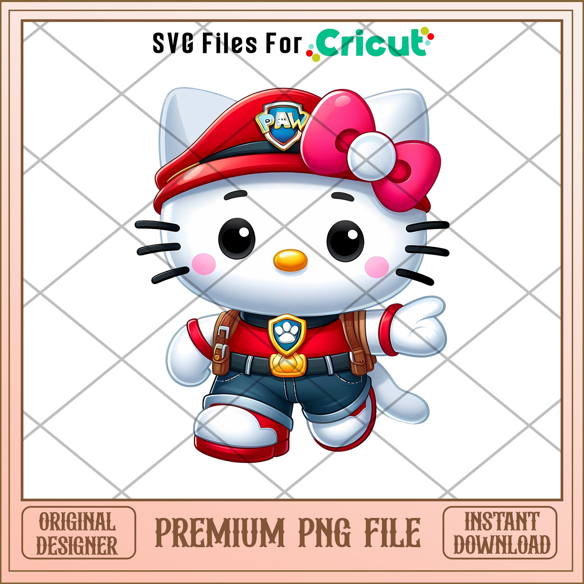 Hello Kitty Paw Patrol  png, paw patrol the movie characters png, digital download