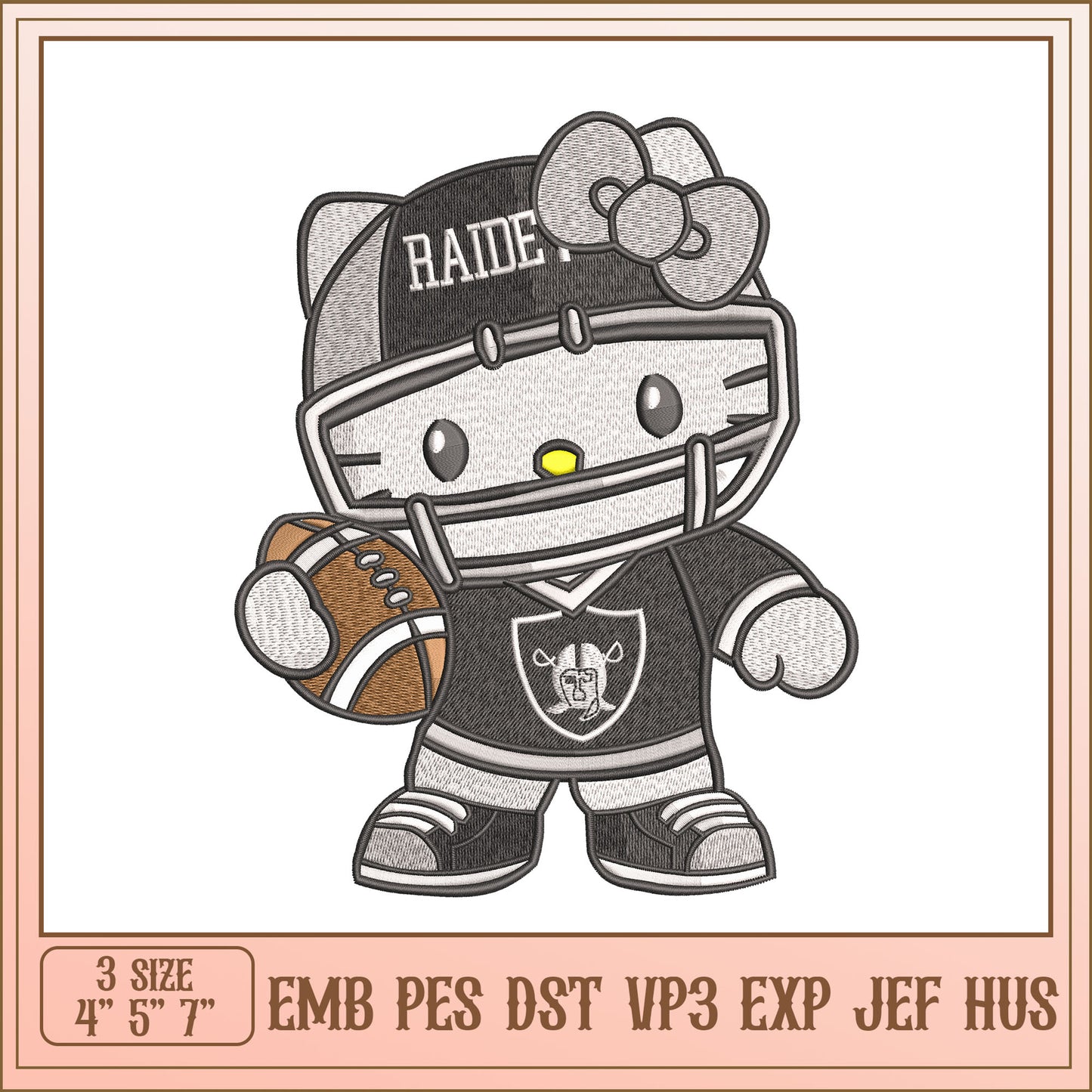 Hello Kitty Raiders Embroidery Design