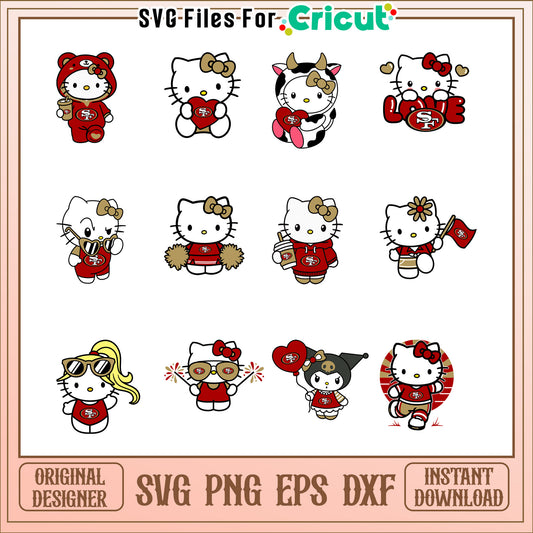 Hello Kitty SVG Bundle San Francisco 49ers