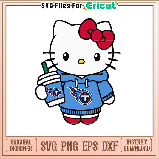Hello Kitty SVG Design for Football Fans 2023