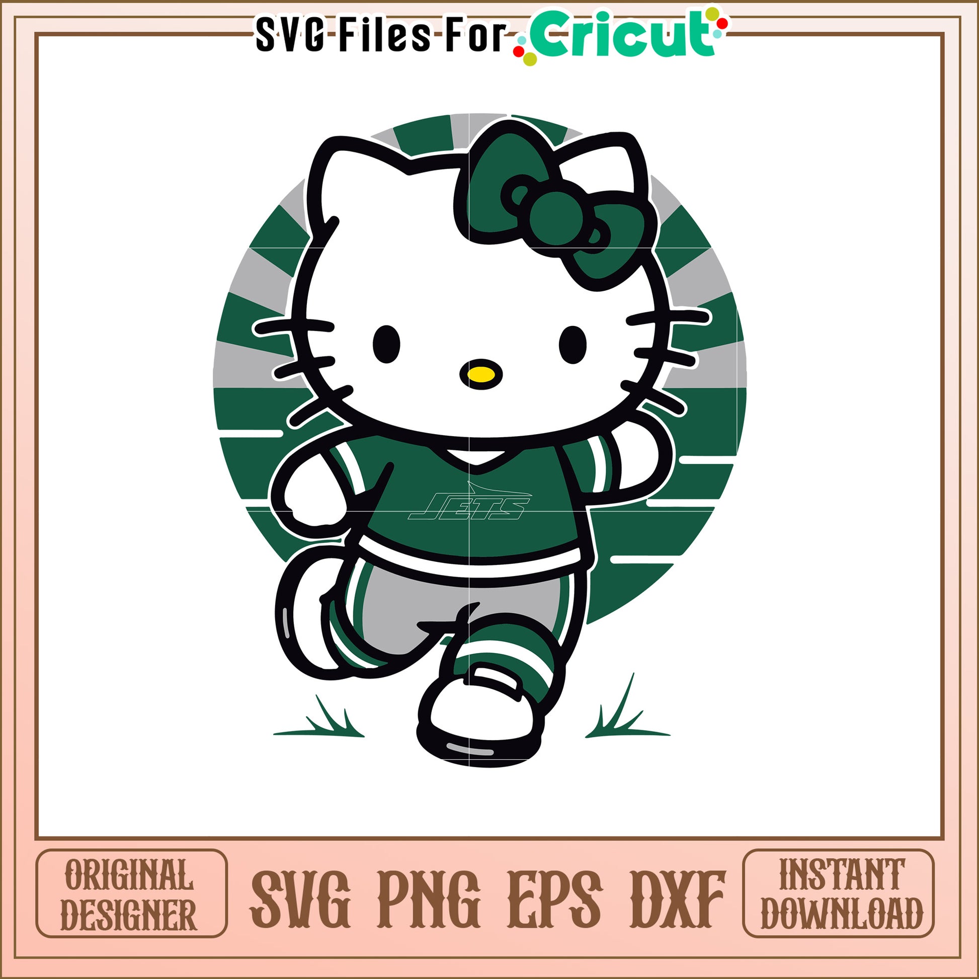 Hello Kitty SVG Design for Jets Fans Delight