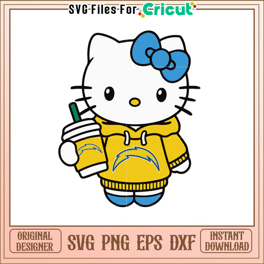 Hello Kitty SVG Design with Hoodie and Drink 2023