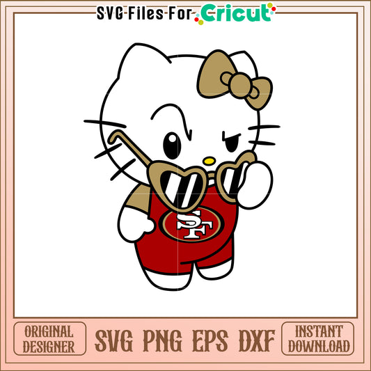 Hello Kitty San Francisco 49ers SVG