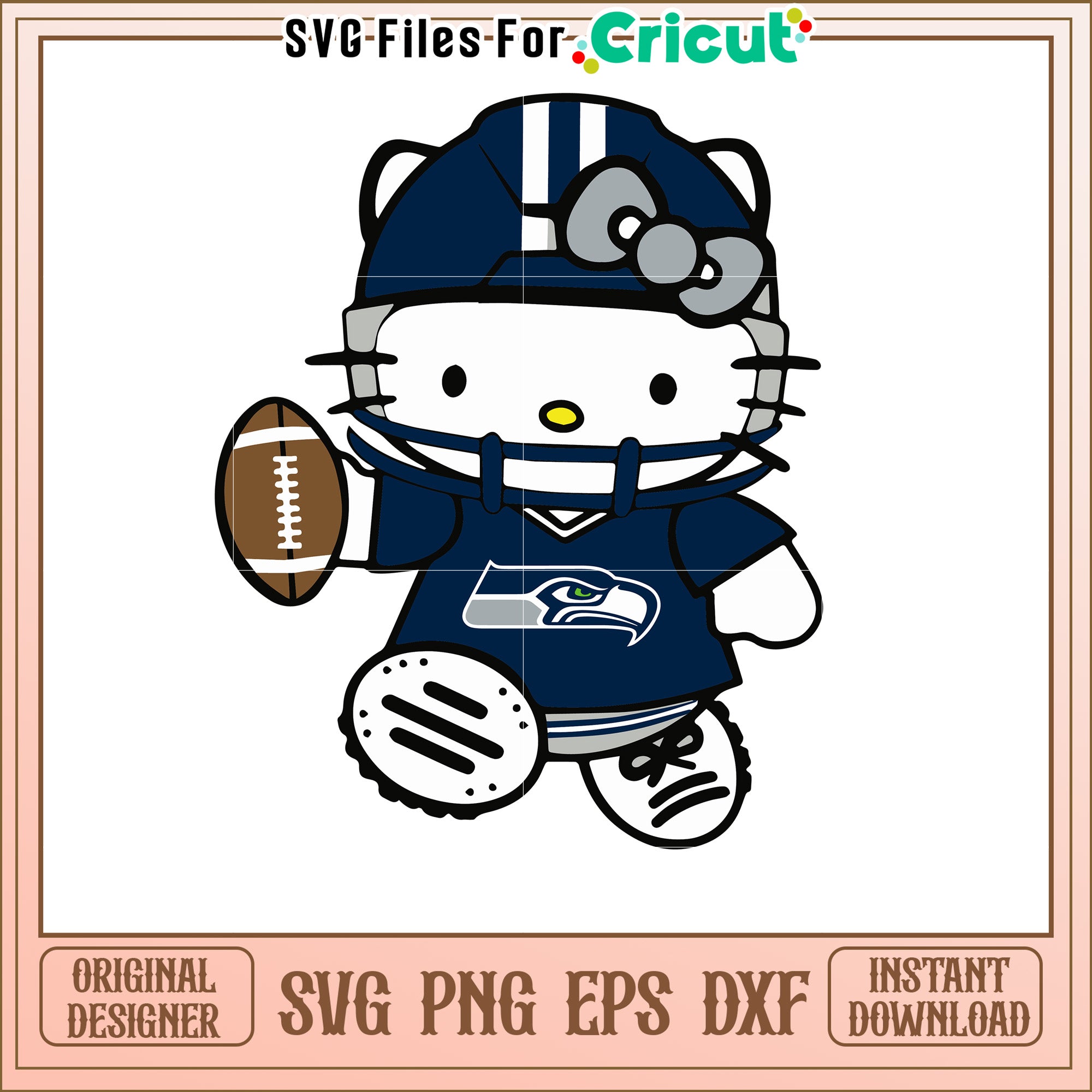 Hello Kitty Seahawks SVG – svg files for cricut