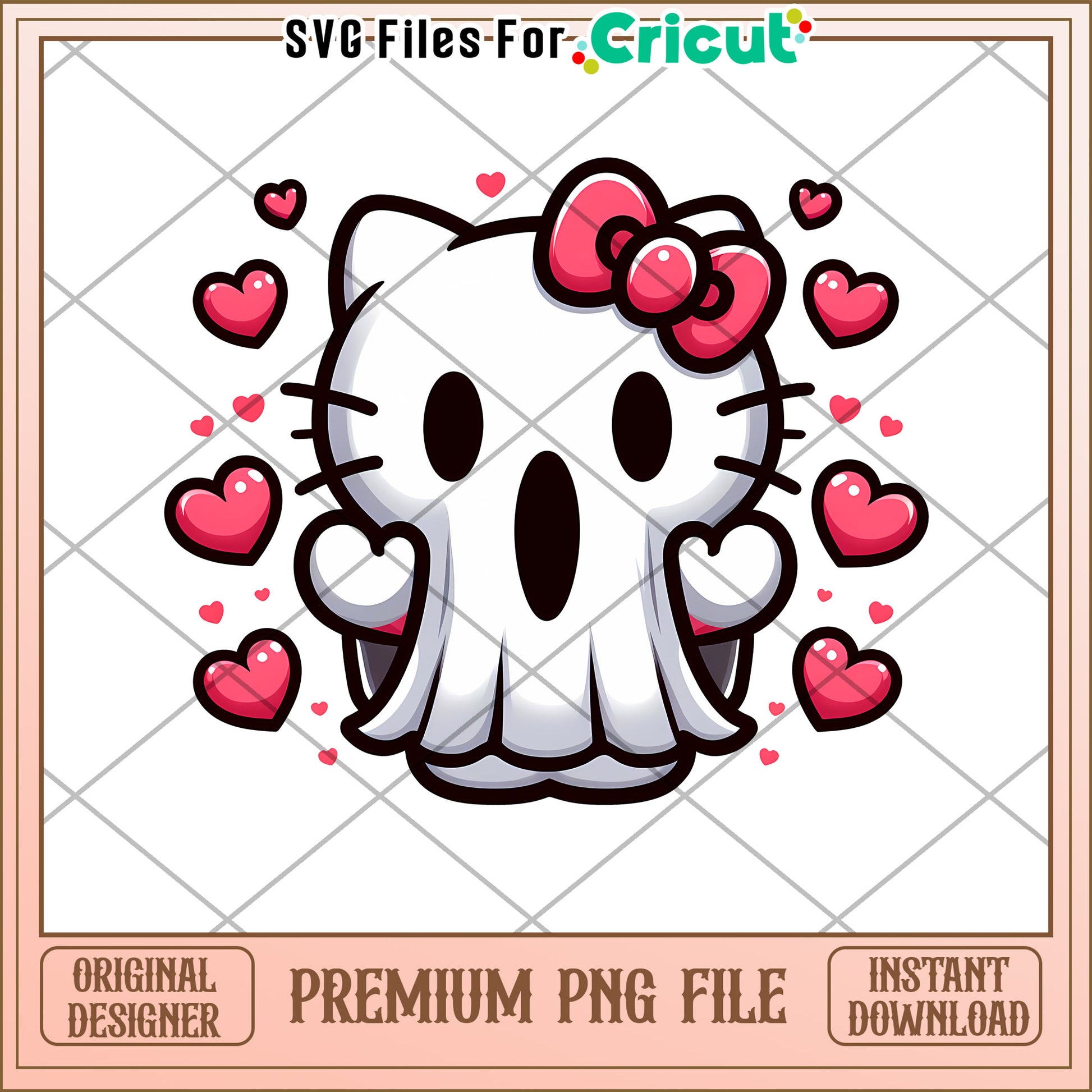 Hello Kitty Skull PNG Instant Download