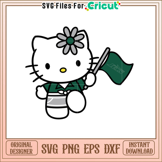 Hello Kitty Sports Fan SVG Design for Fun Crafts