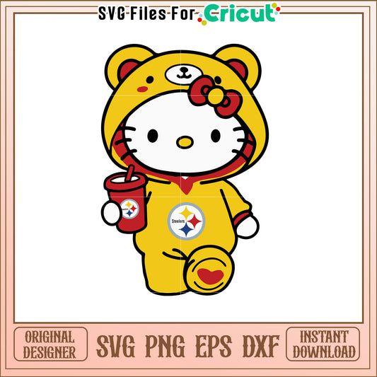 Hello Kitty Steelers SVG Design