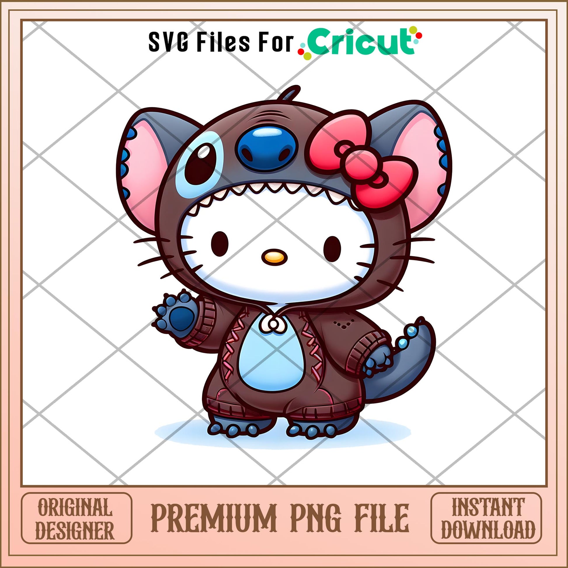 Hello Kitty Stitch baby png, Disney characters png, Digital Download