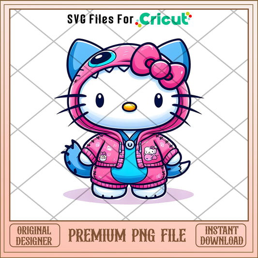 Hello Kitty Stitch pink   png, Disney characters png, Digital Download
