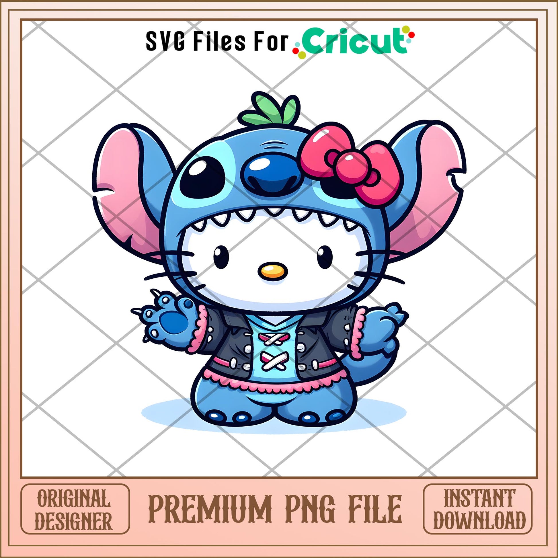 Hello Kitty Stitch png, Disney characters png, Digital Download