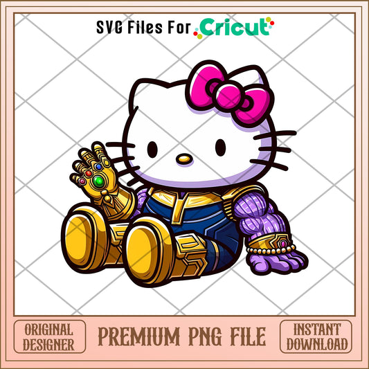 Hello Kitty Thanos png, The marvel png, digital dowload