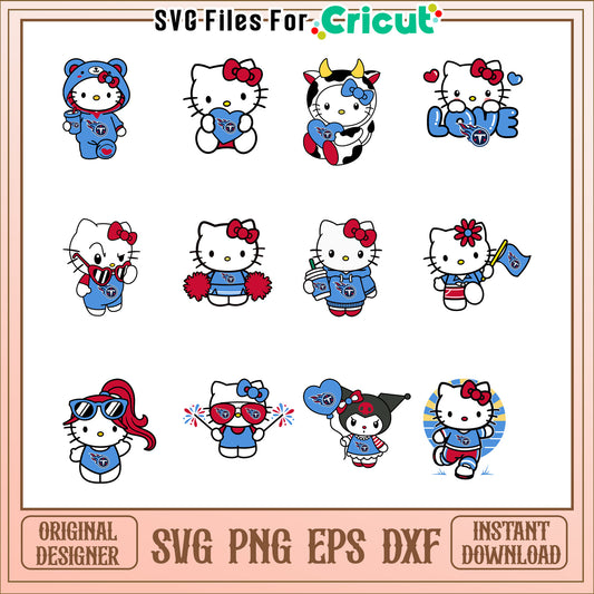 Hello Kitty Titans SVG Bundle Instant Download