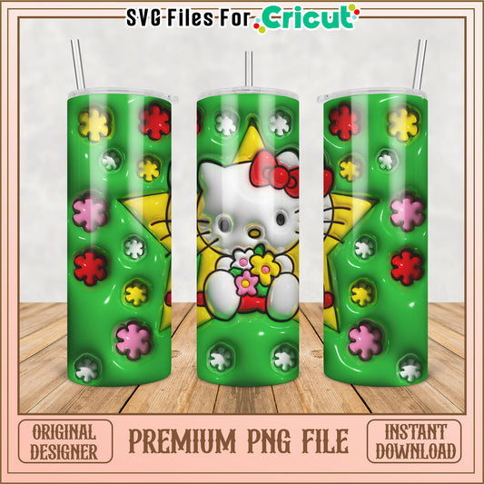 Hello Kitty Tumbler PNG Design for Cricut Instant Download Files