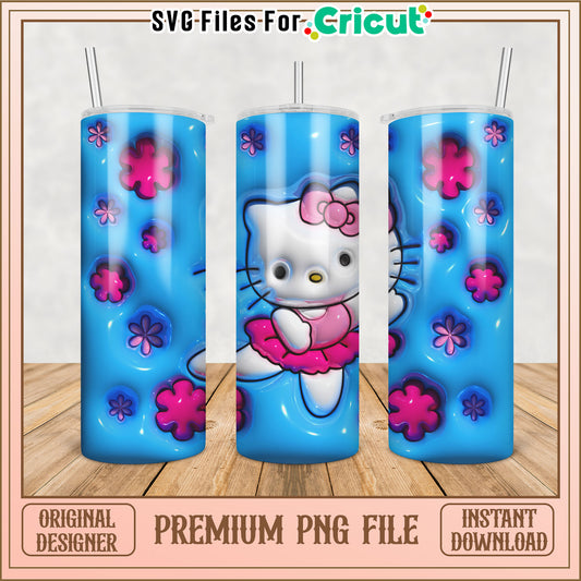 Hello Kitty Tumbler PNG Design for DIY Projects and Crafts