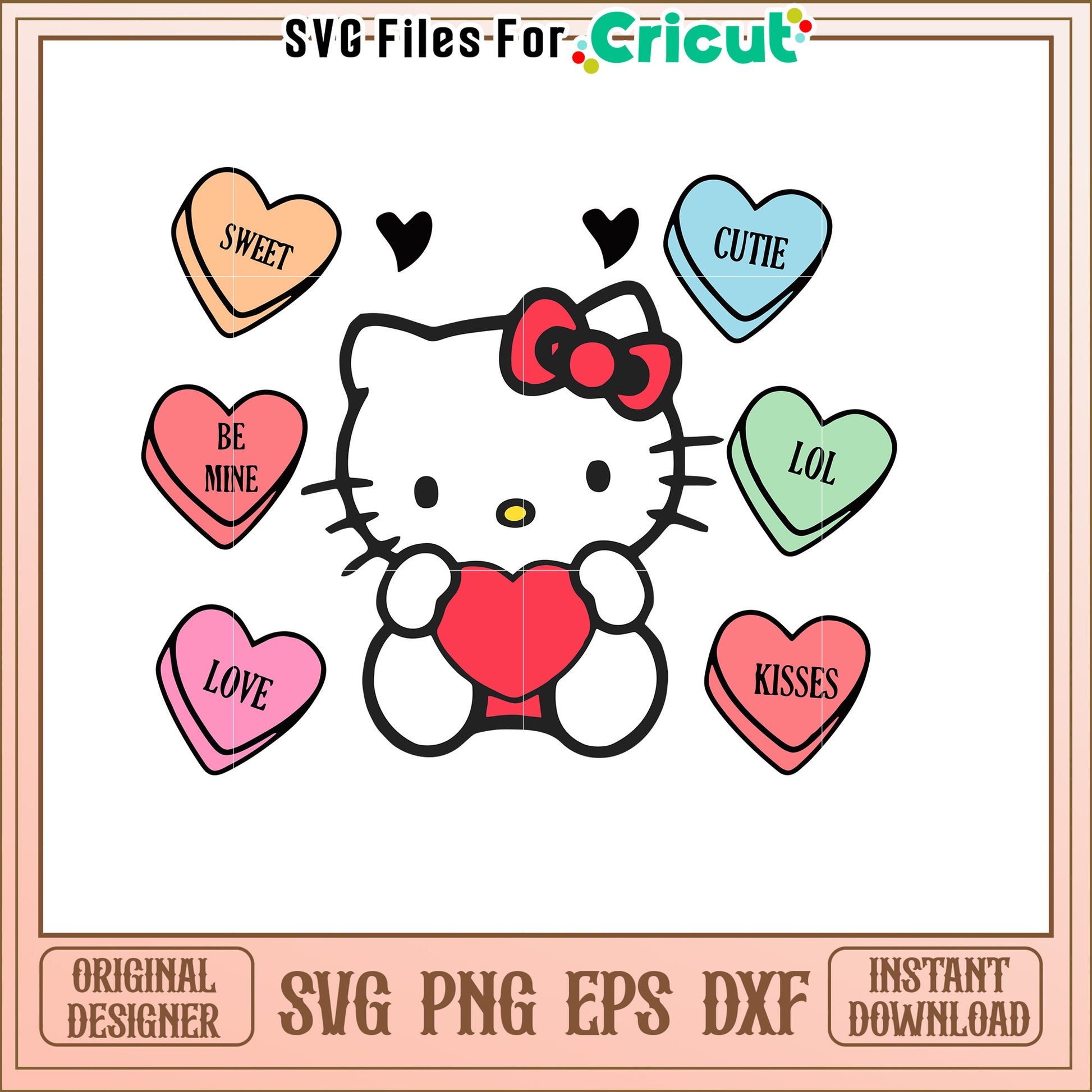 Hello Kitty Valentines SVG