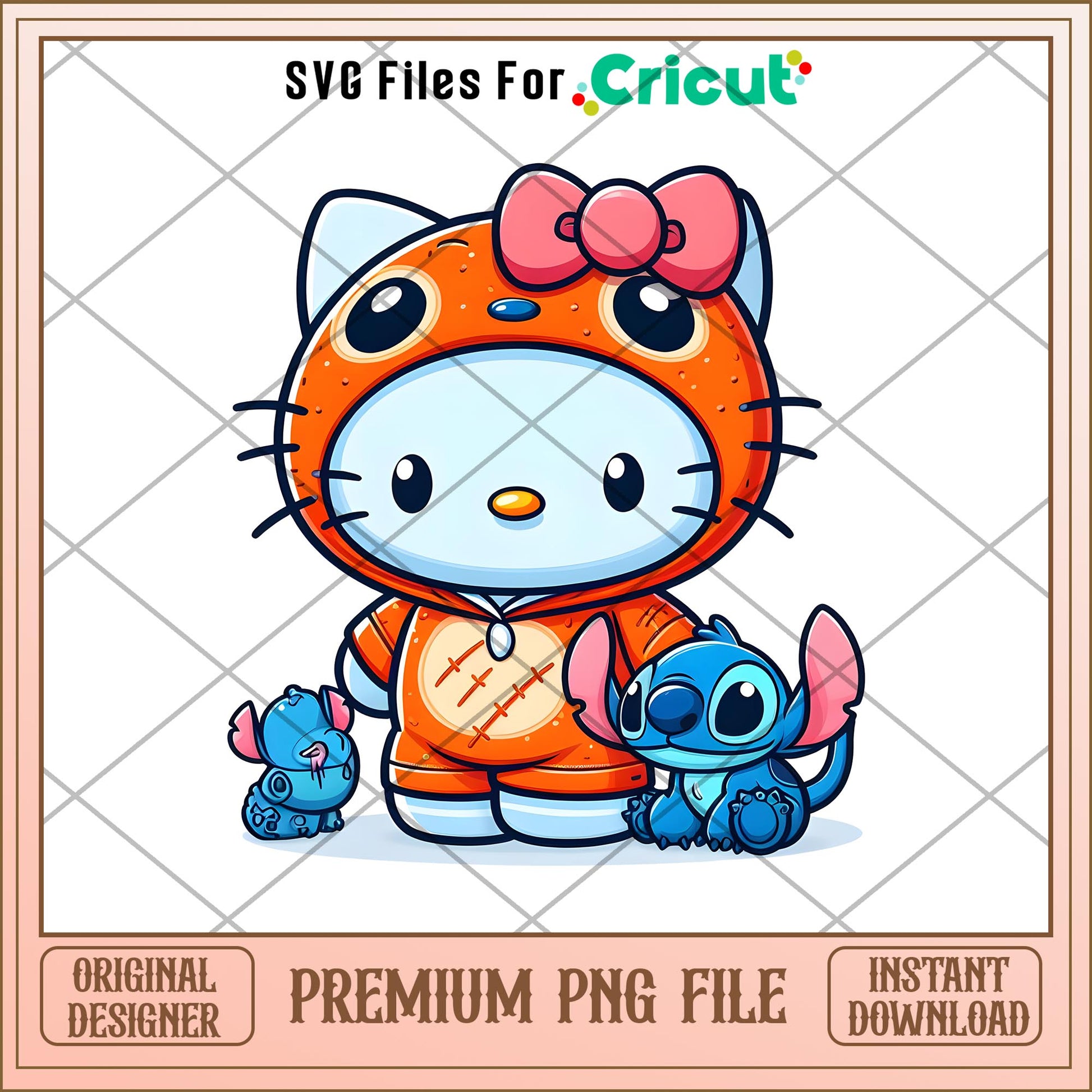 Hello Kitty baby Stitch charmander png, Disney characters png, Digital Download