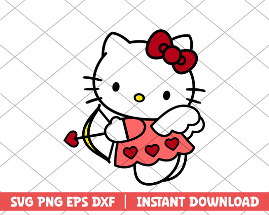 Hello Kitty cupid svg 