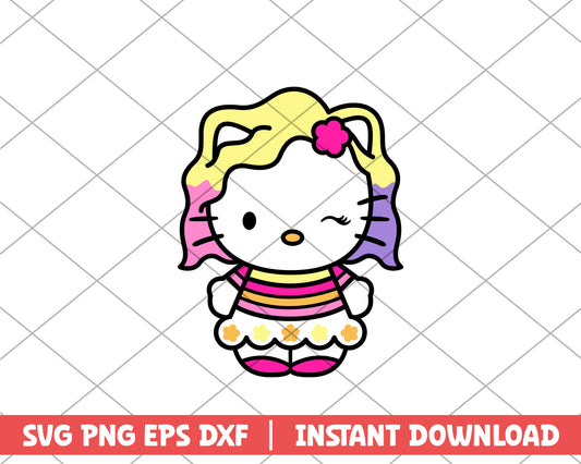 Hello Kitty enid machine cartoon svg