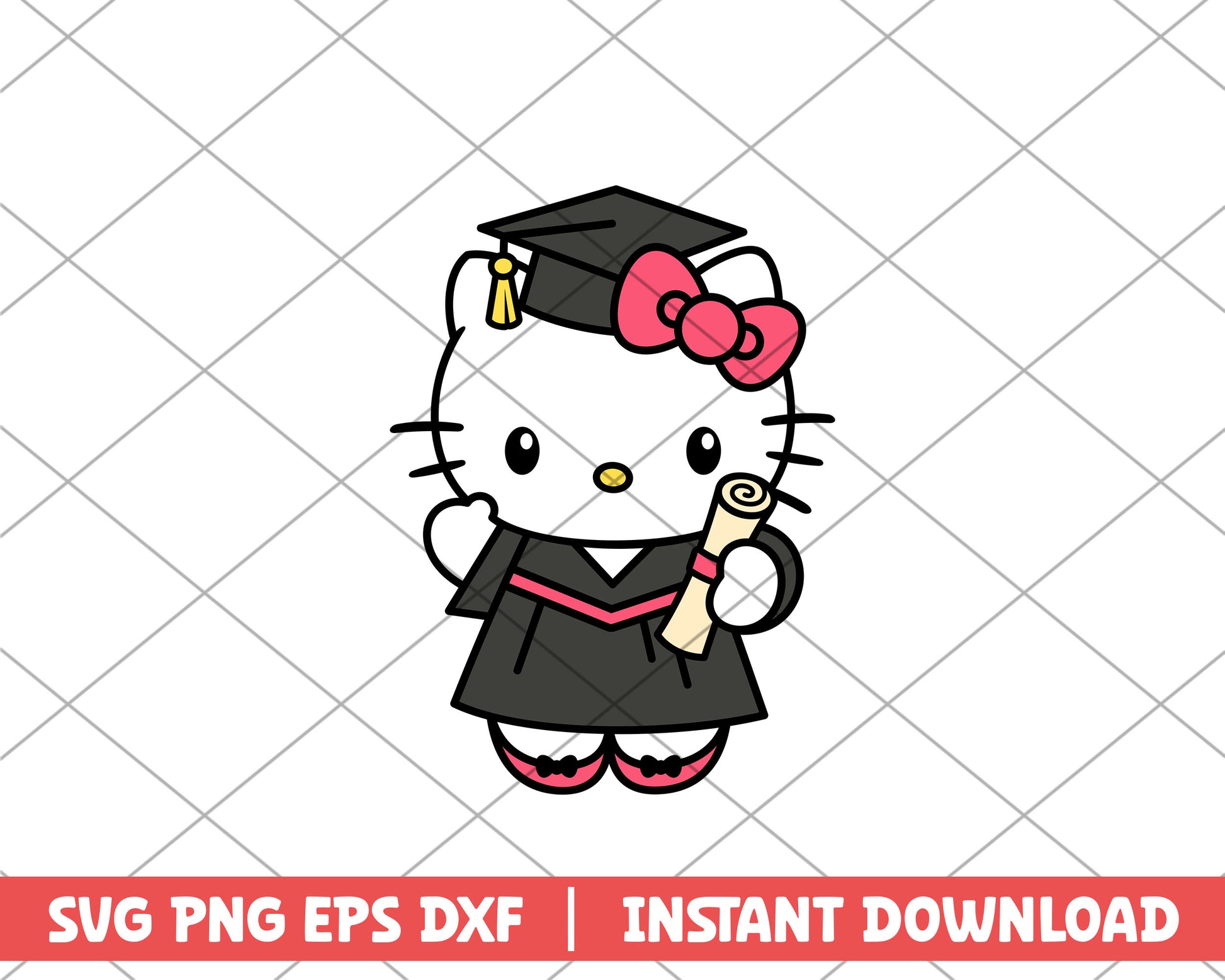Hello Kitty Graduation Template