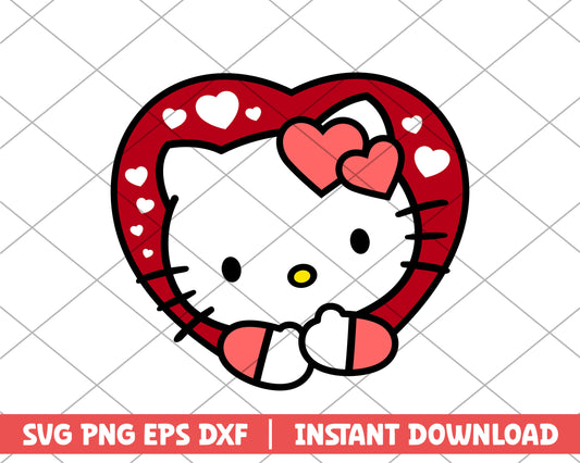 Hello Kitty heart svg 