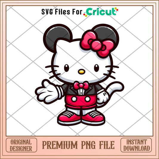 Hello Kitty mickey mouse png, Disney characters png, Digital Download