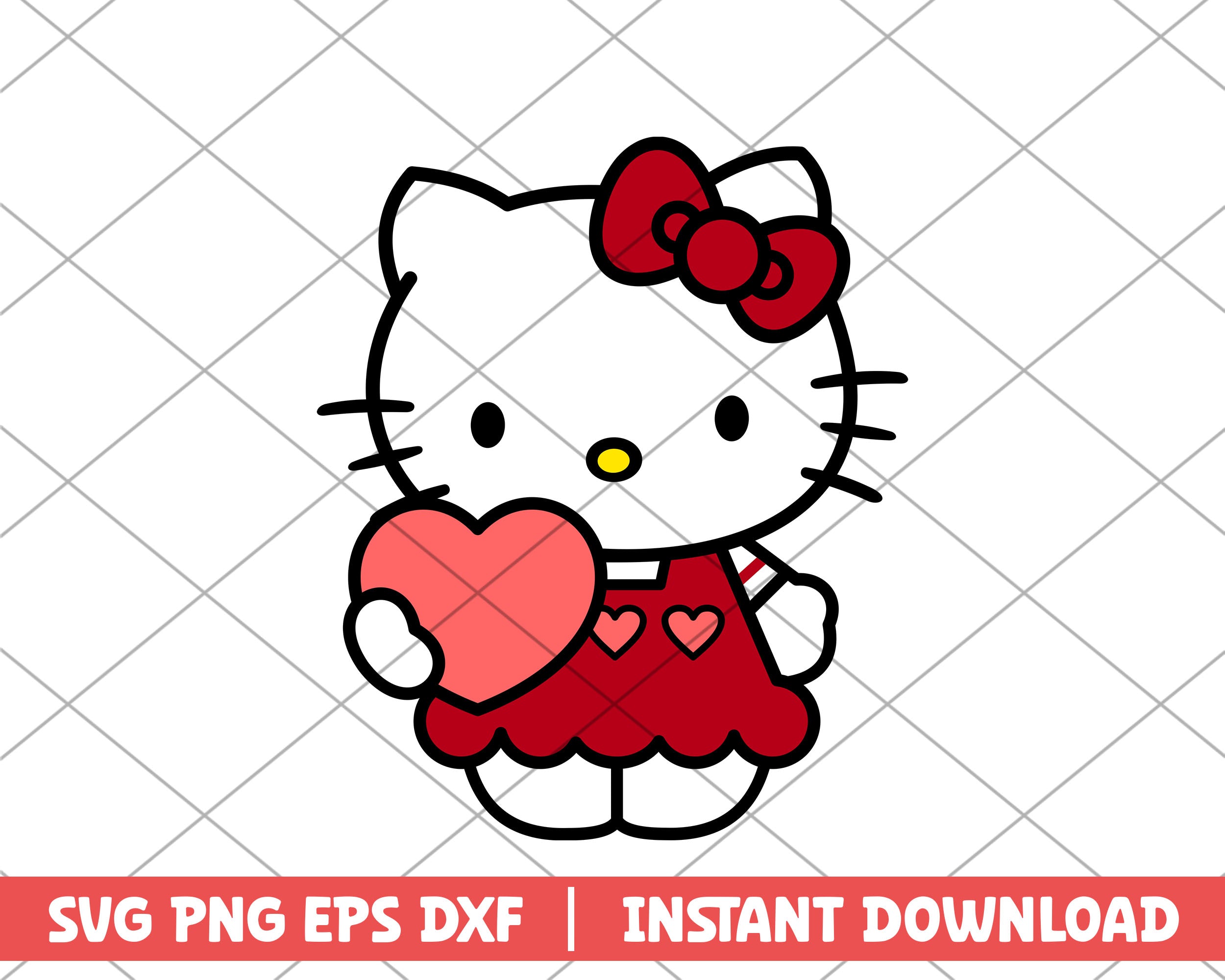 Hello Kitty red heart svg – svg files for cricut