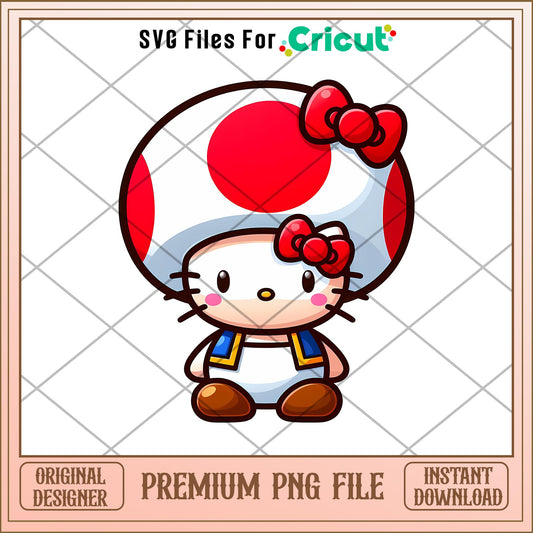 Hello Kitty  toad mario png, The Super Mario Bros. Movie png, digital download