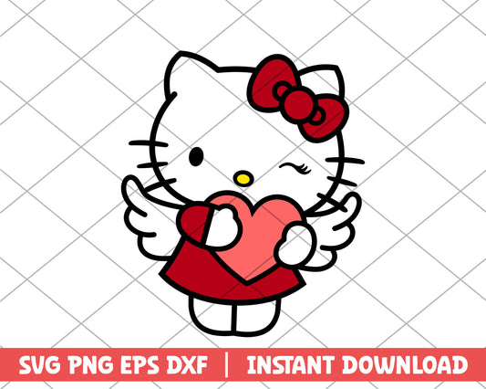 Hello Kitty valentine svg 