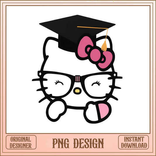 Hello Kitty Graduation PNG, Sanrio Graduate PNG, Class Of 2025 PNG