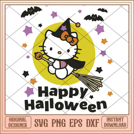 Hello Kitty Happy Halloween svg, halloween characters svg, digital download