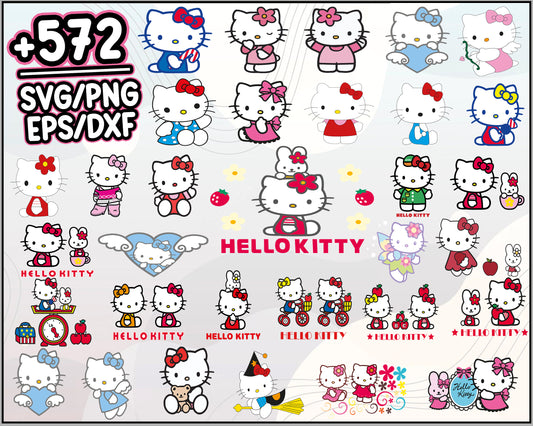 Hello kitty cute bundle svg, hello kitty sanrio​ svg, hello kitty svg