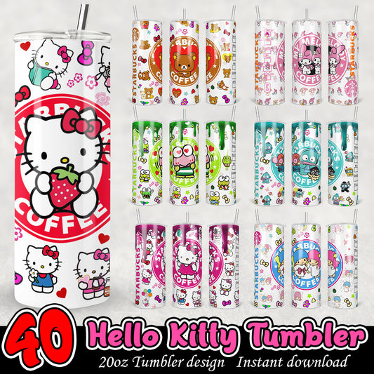 Hello Kitty tumbler bundle, Hello Kitty 20oz tumbler bundle
