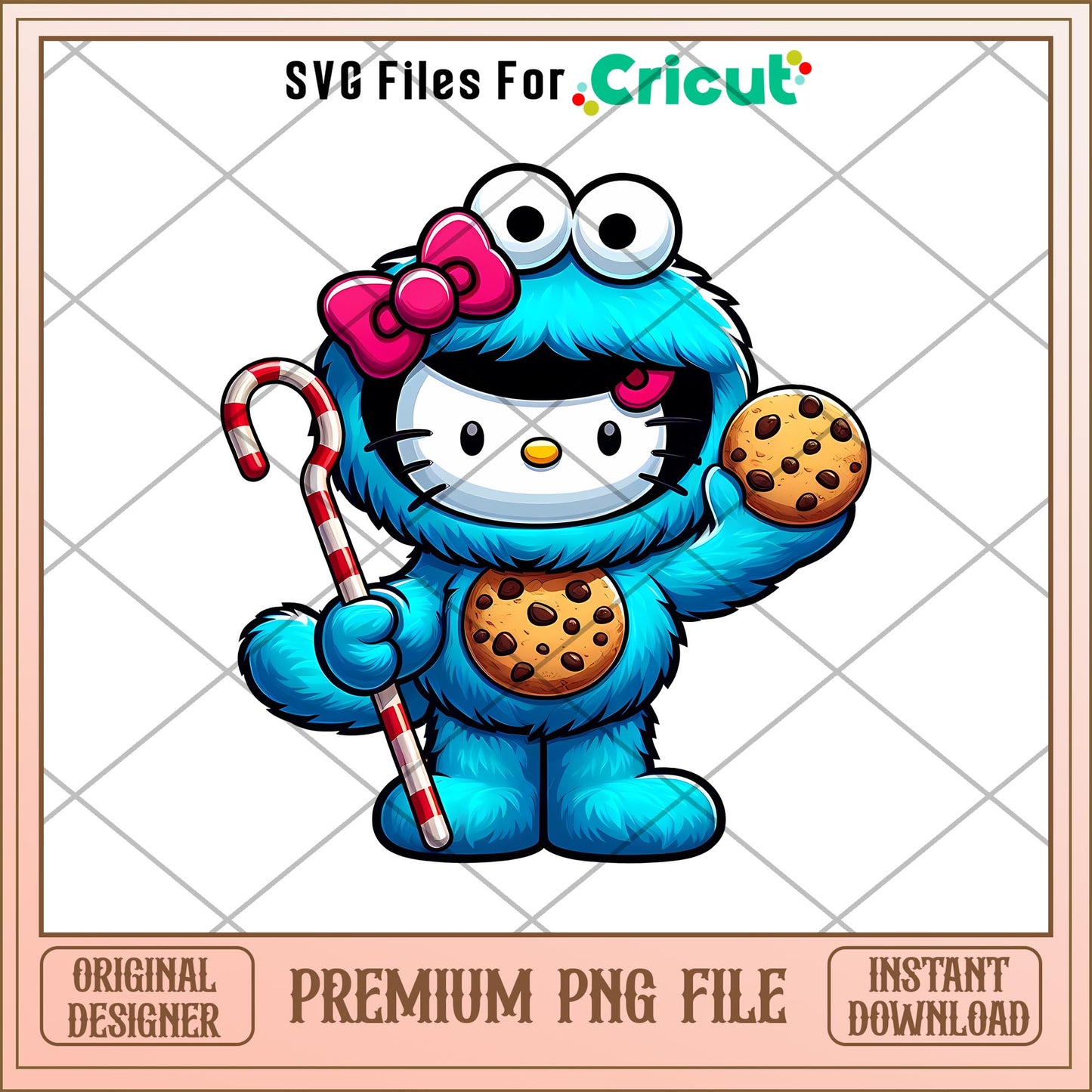 Hello kitty Cookie monster png, the muppets take manhattan png, digital download