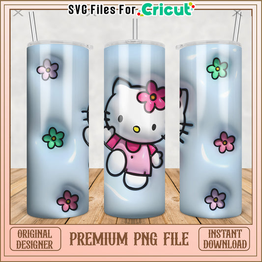 Hello kitty tumbler design png, cute characters png, kuromi hello kitty​ png