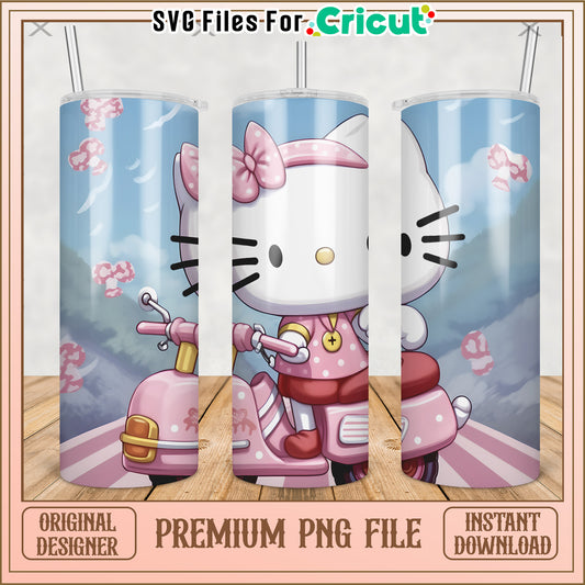 Hello kitty tumbler illustration png, cute characters png, kuromi hello kitty png