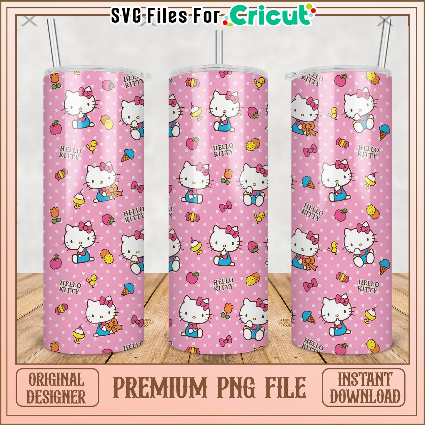 Hello kitty tumbler png, cute characters png, kuromi hello kitty​ png