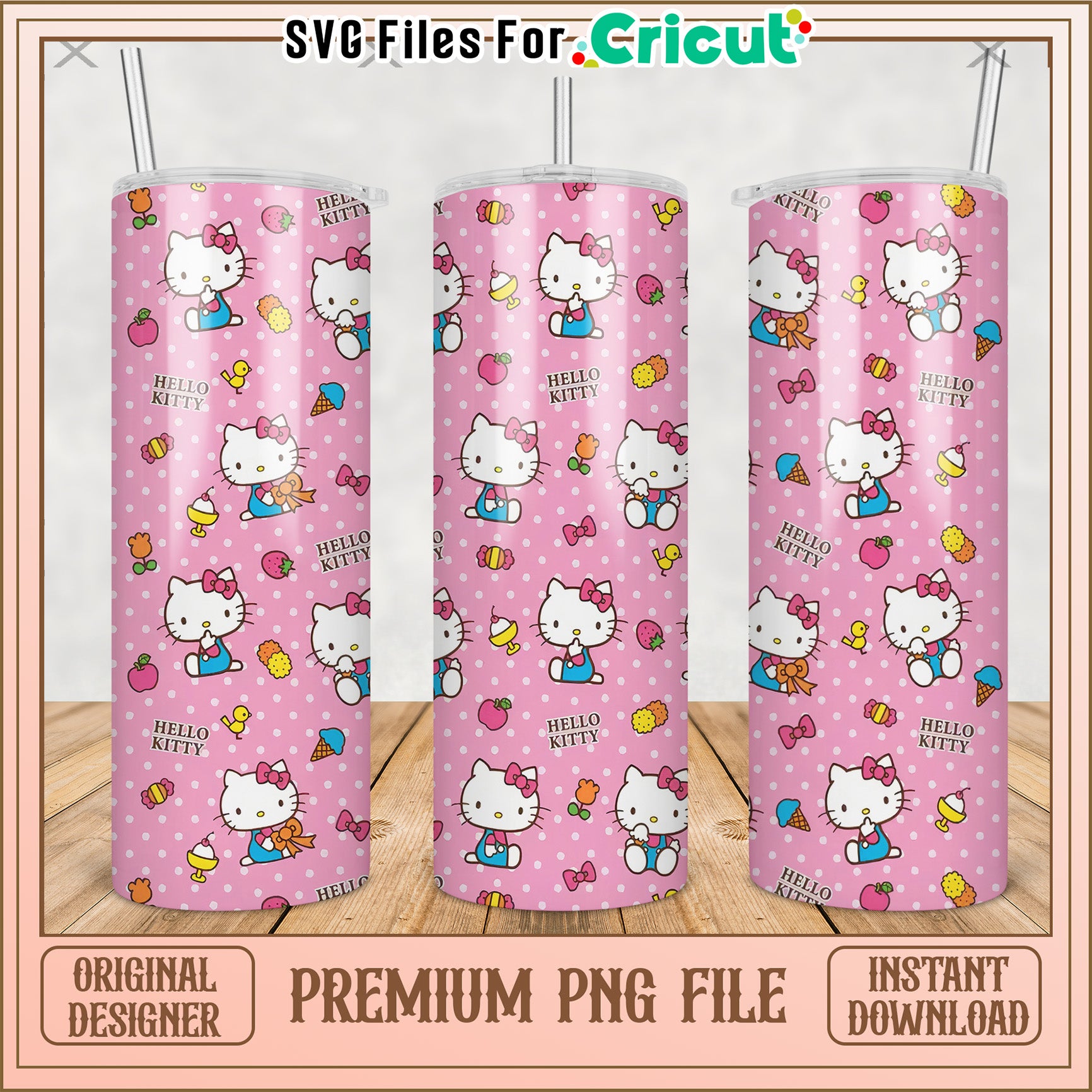 Hello kitty tumbler png, cute characters png, kuromi hello kitty​ png