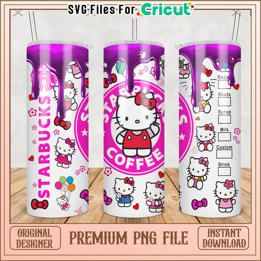 Hello kitty tumbler png, lovely cartoon png, hello kitty png