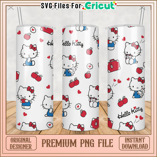Hellow kitty tumbler png, cute cartoon png, hello kitty​ png