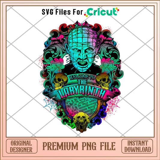 Hellraiser Welcome To Halloween Labyrinth  png, Horror characters png, Digital Download