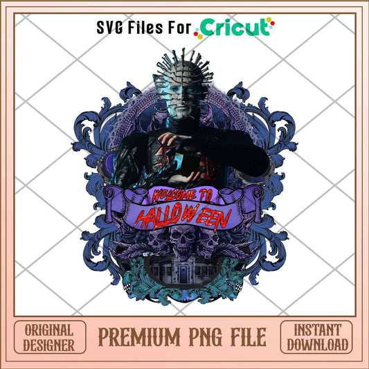 Hellraiser Welcome To Halloween png, Horror characters png, Digital Download