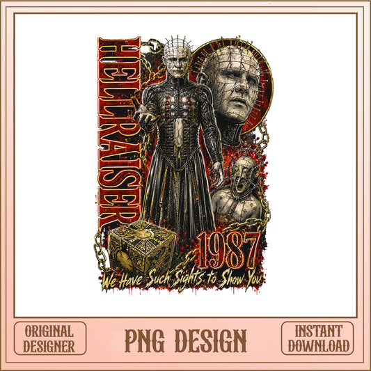 Hellraiser Pinhead 1987 Horror PNG, Halloween PNG, Shirt Design PNG