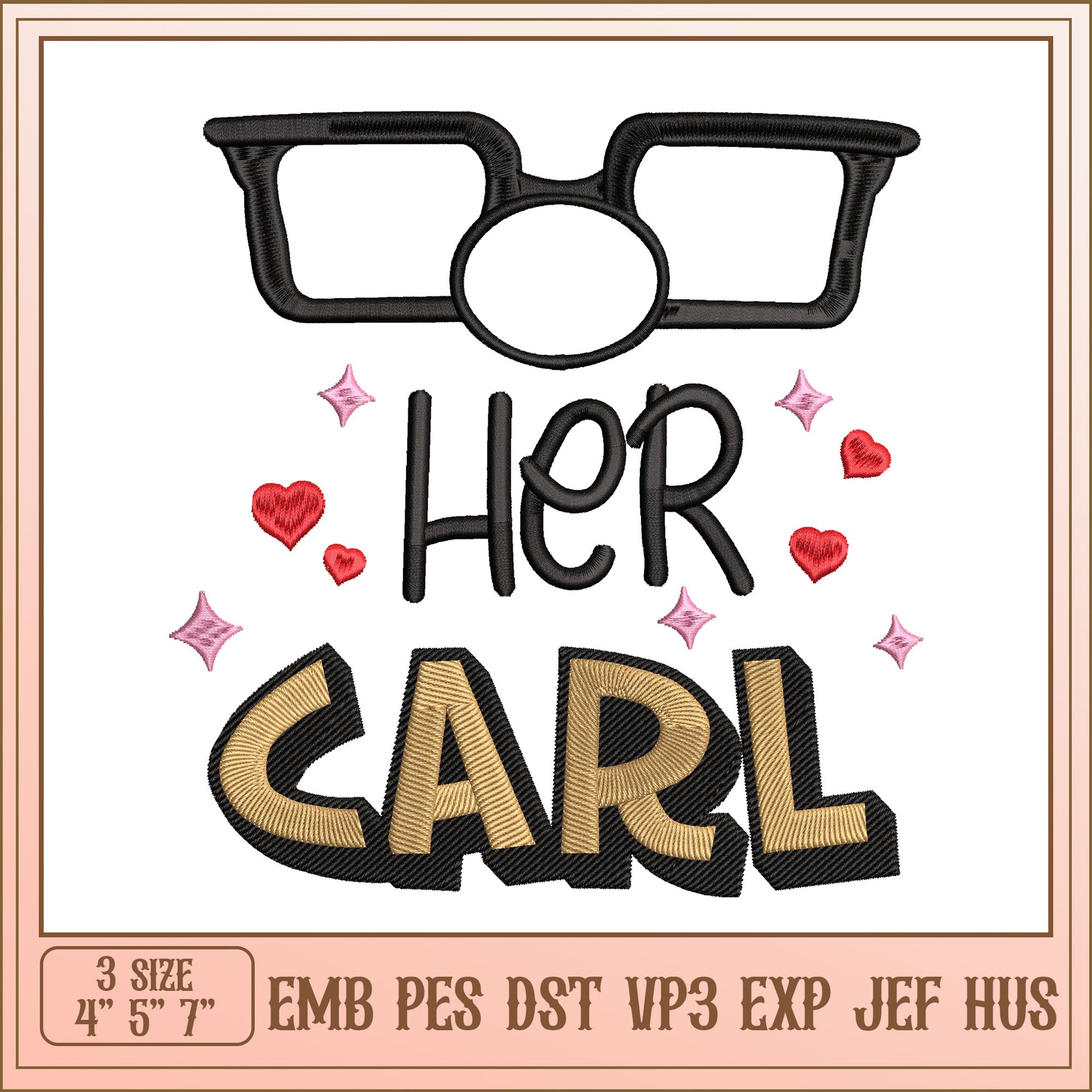 Her Carl Embroidery Design